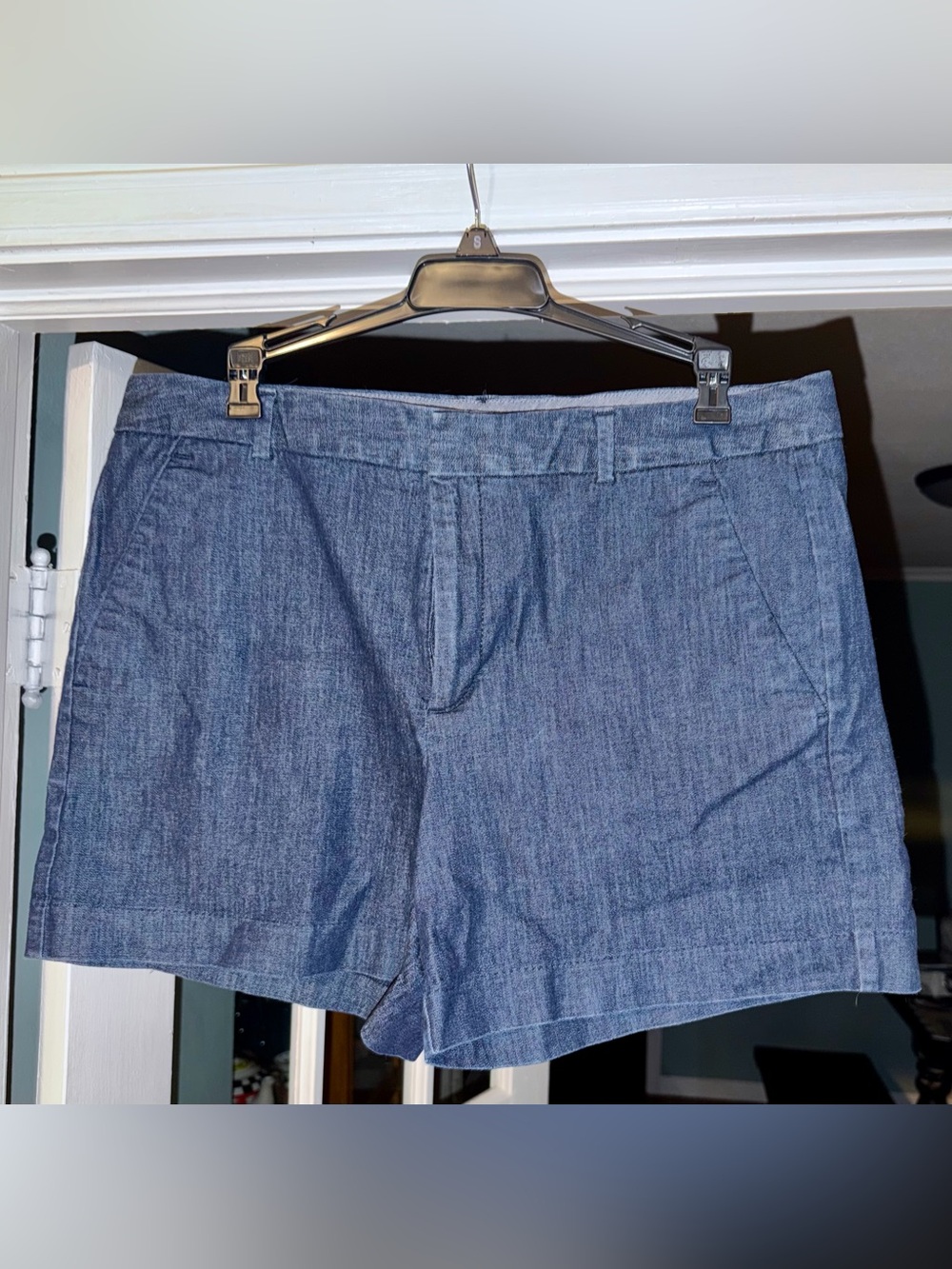 Banana Republic Chambray Shorts - Light Blue